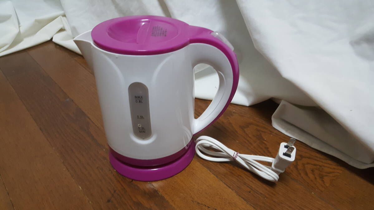 【家電】 株式会社プロテック KETTLE 0.8L PK-08LPK コンパクトケトル 電気ケトル 動作確認済み拍卖