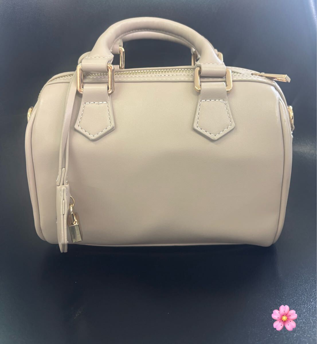 アルページュ ストーリー Arpege story ハンドバッグ ヌーディベージュ バニティ ゴールド金具  ミニボストンバッグ拍卖