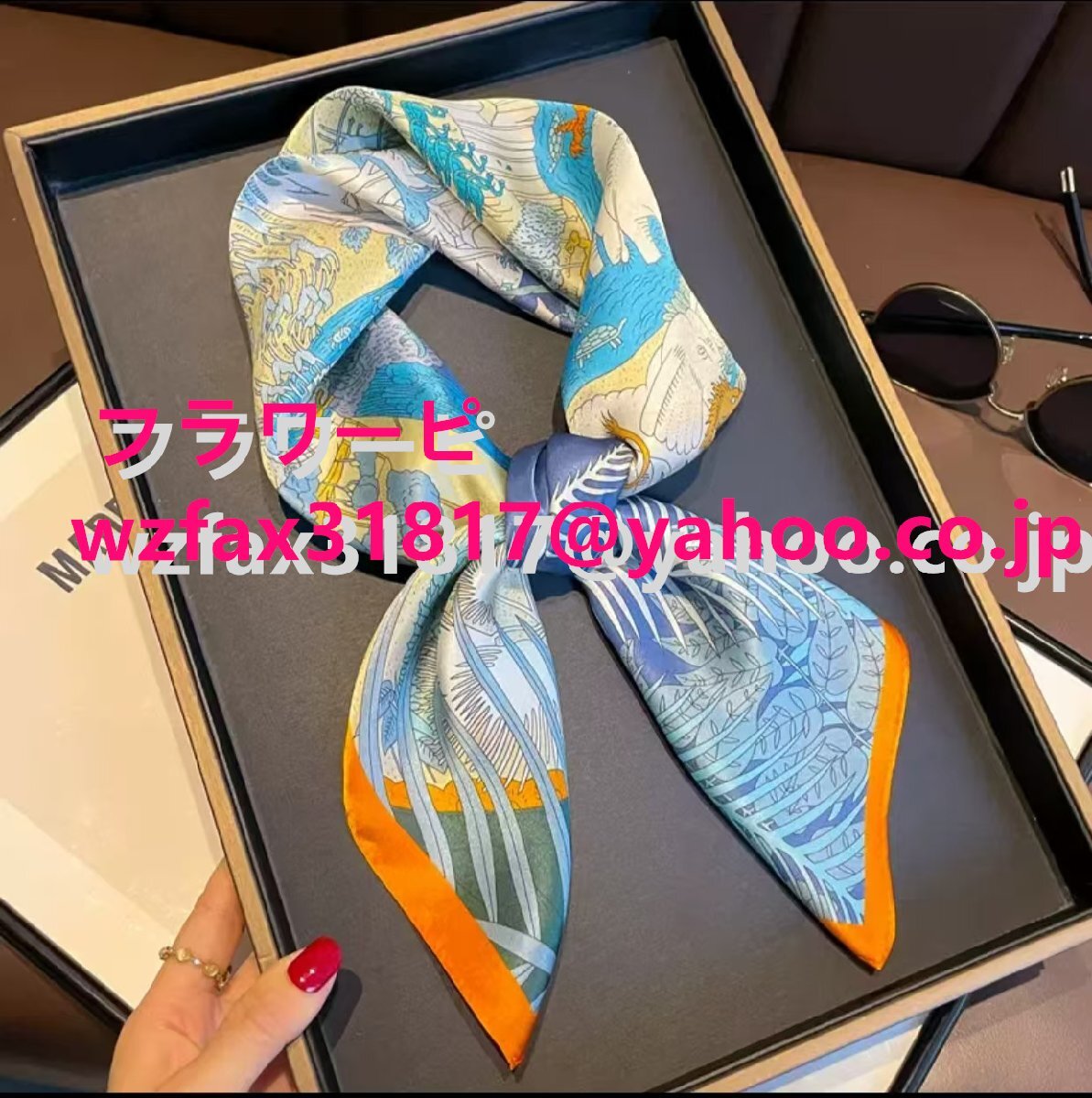 100%シルクシルクシルクシルクスカーフ高級感秋と秋の中方巾66*66cmシルク小首巾小方拍卖