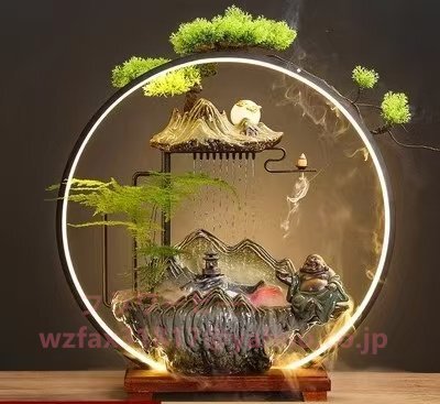 アイデア 中国風 流水で財を生む置物 循環水リビングオフィスデスクトップ装飾拍卖