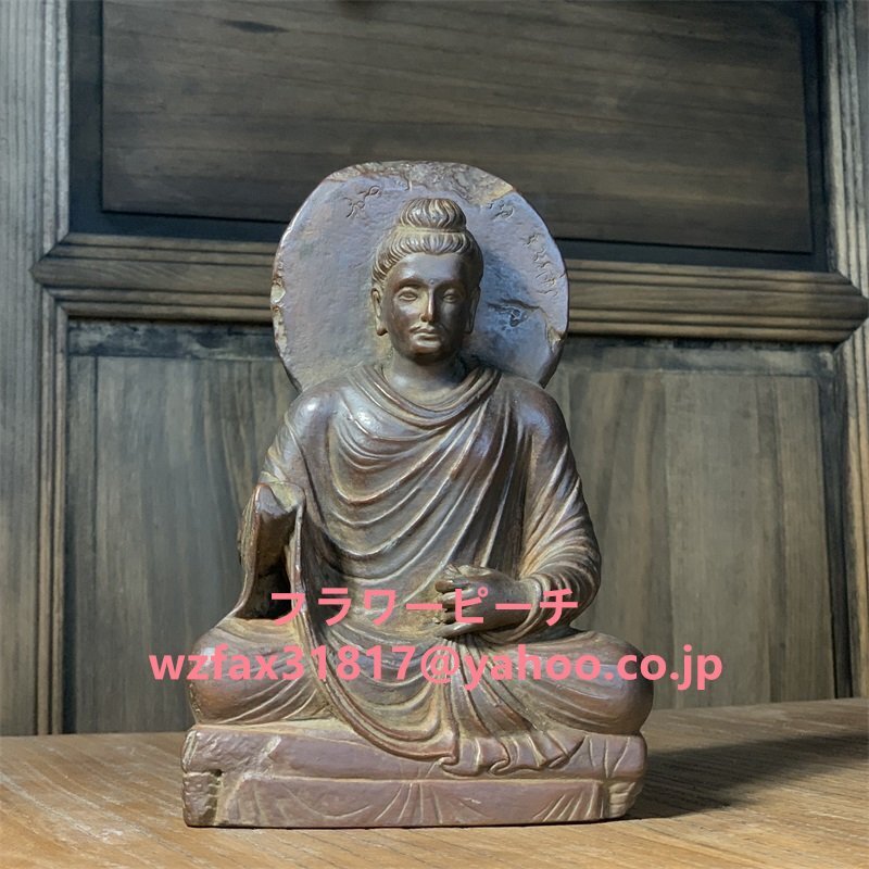 極細工 仏教古美術 仏像 ガンダーラ石仏 Gandhara ガンダーラ美術 石仏 仏像 装飾 置物 装飾 収蔵拍卖