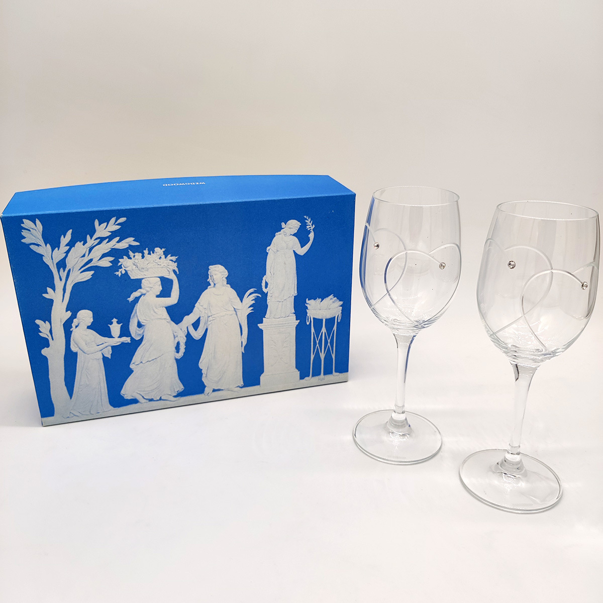 ★☆★ウエッジウッド ワイングラス プロミシス トゥーハーツ ワインペア クリスタルガラス 2客セット WEDGWOOD拍卖