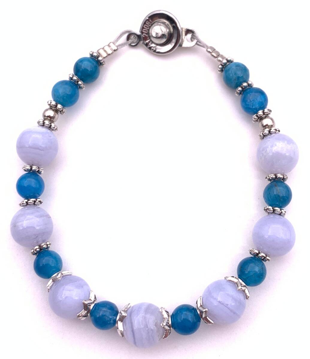 天然石ブルーレース&アパタイトのブレスレット拍卖