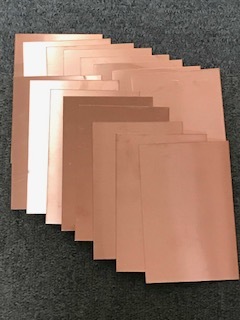 C1100 タフピッチカッパー純銅板端材 1mm厚15枚 送料サービス拍卖