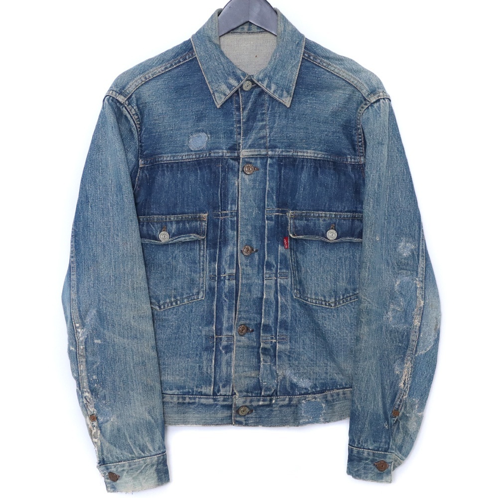 LEVI'S 50S 2nd 507XX ビッグE 片面タブ デニムジャケット サイズ不明 インディゴ リーバイス gジャン ヴィンテージ big e denim jacket拍卖