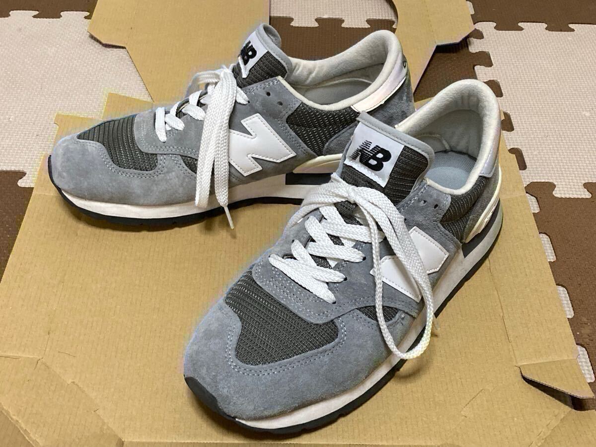 ニューバランス NEW BALANCE スニーカー M990GR1 アメカジ MADE IN USA 28 cm 美品 参考:古着 ナイキ アディダス オニツカタイガー拍卖