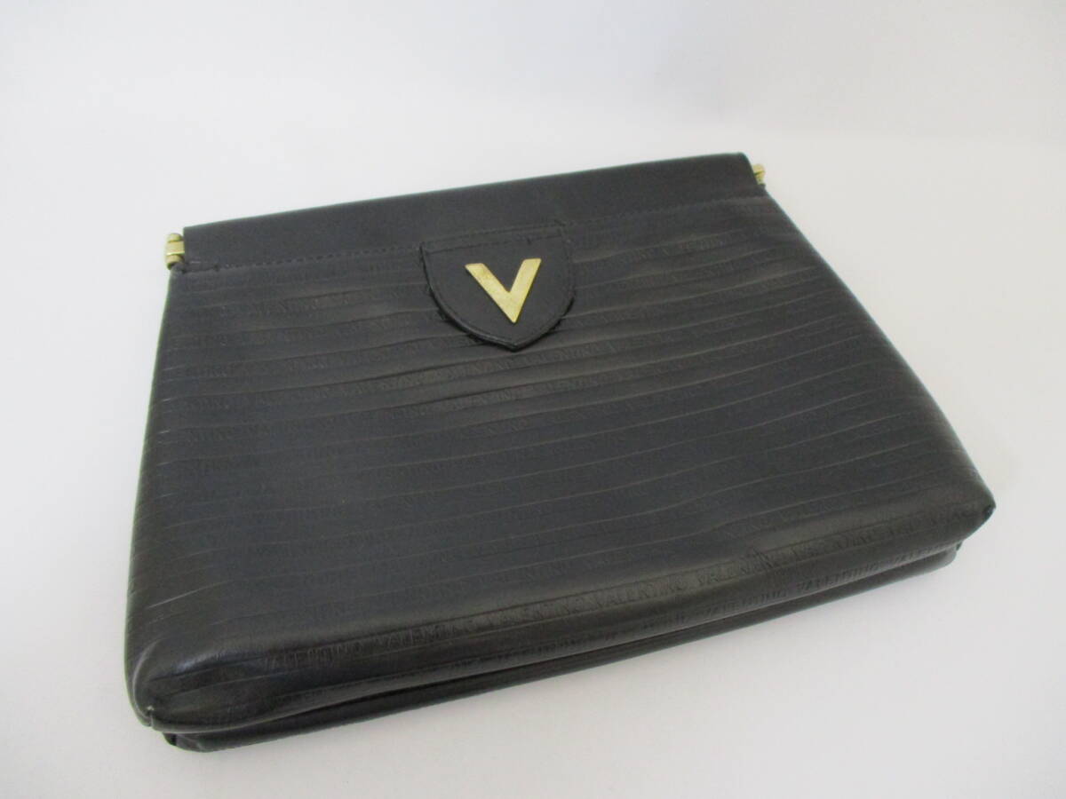 VALENTINO ヴァレンチノ セカンドバッグ クラッチ 黒【7322】拍卖