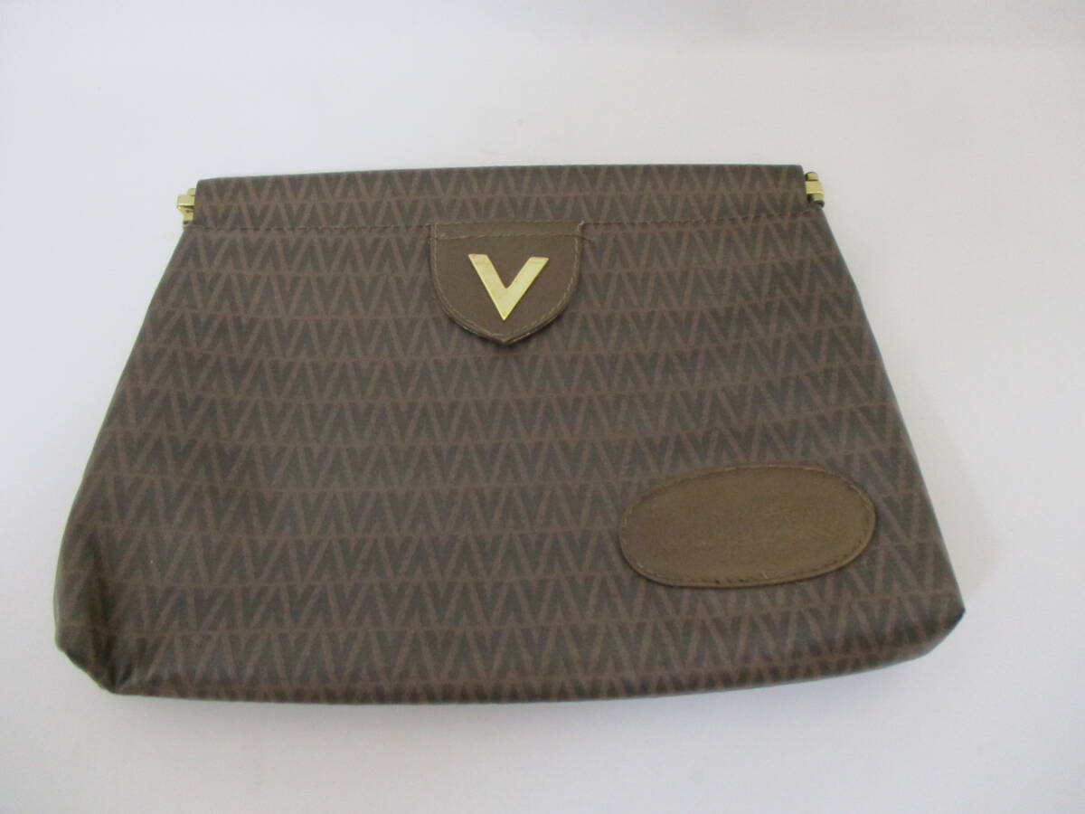 MARIO VALENTINO マリオヴァレンチノ セカンドバッグ クラッチ 茶色【7323】拍卖