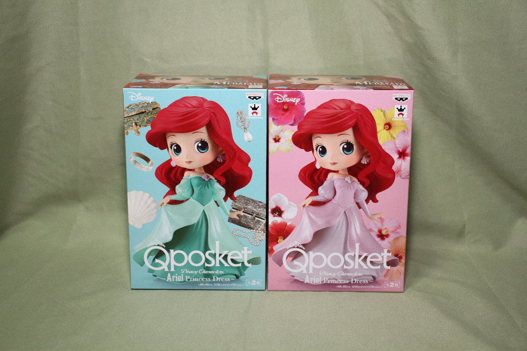 「リトル・マーメイド」 Q posket Disney Characters Ariel Princess Dress フィギュア アリエル 2種セット拍卖