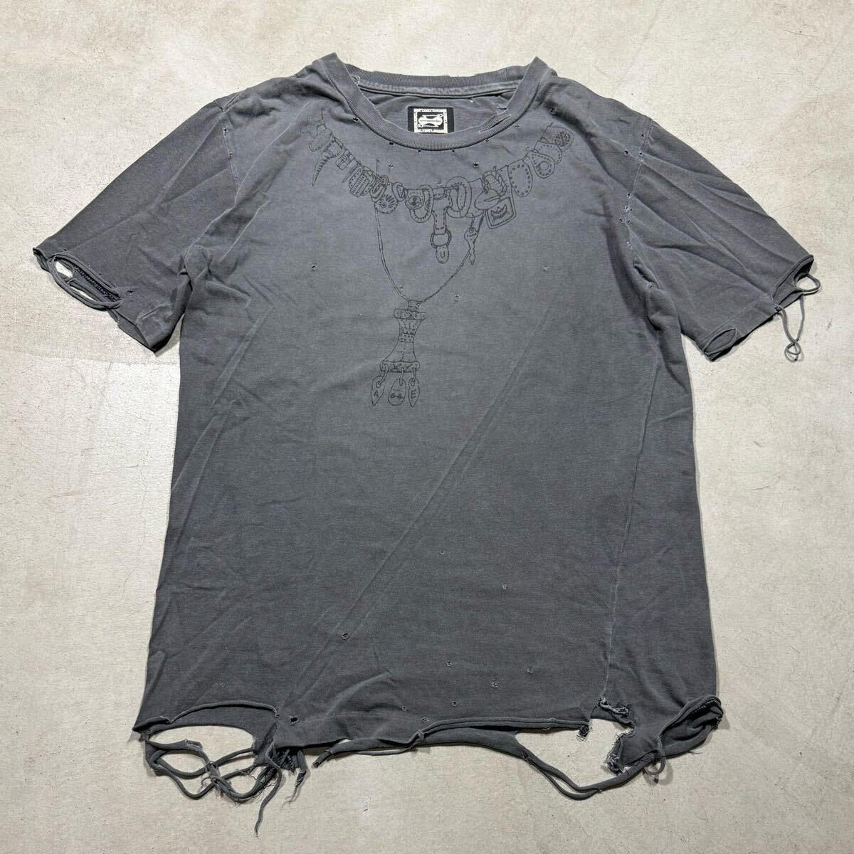 UNDERCOVER 2003SS SCAB Archive Distressed T-shirt rare 90s 00s top アンダーカバー アーカイブ Tシャツ トップス ダメージ加工拍卖
