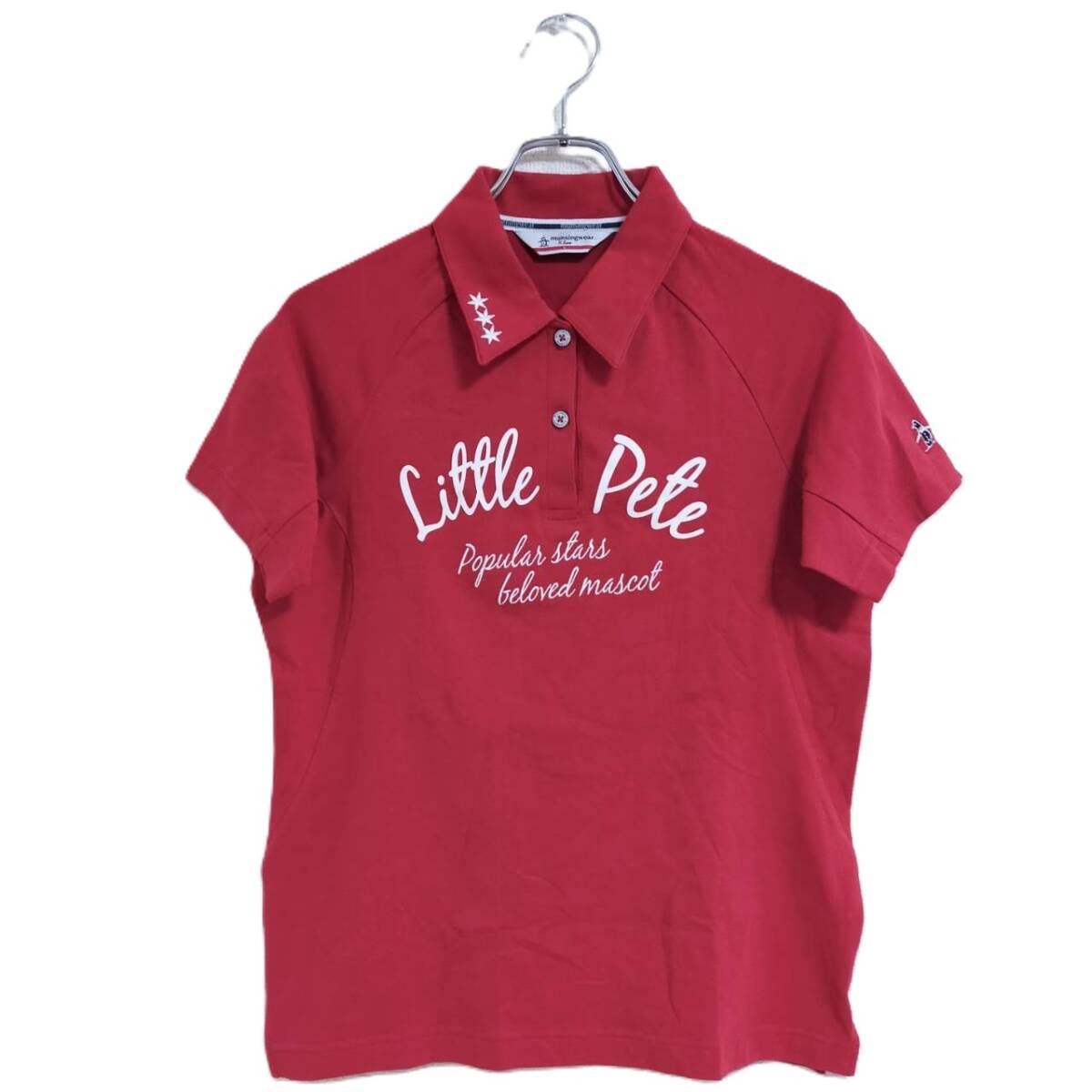 Munsingwear ポロシャツ Little Pete 刺繍入り レッド L ペンギン ゴルフウェア アウトドア カジュアル マンシングウェア拍卖