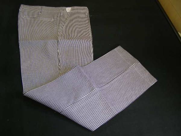 ストライプ!衛生白衣!コットンパンツ!W79×76拍卖