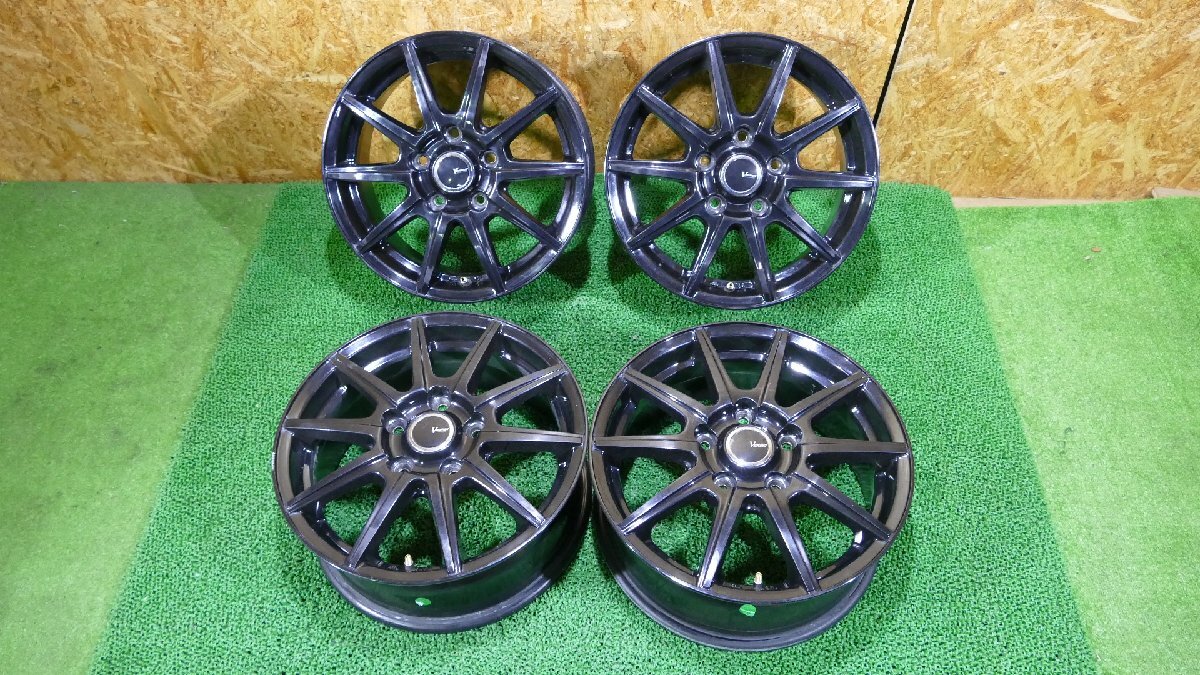 S4065IS Vエモーション 15インチ アルミ ホイール 15×6J+52 114.3/5H ハブ73 4本拍卖