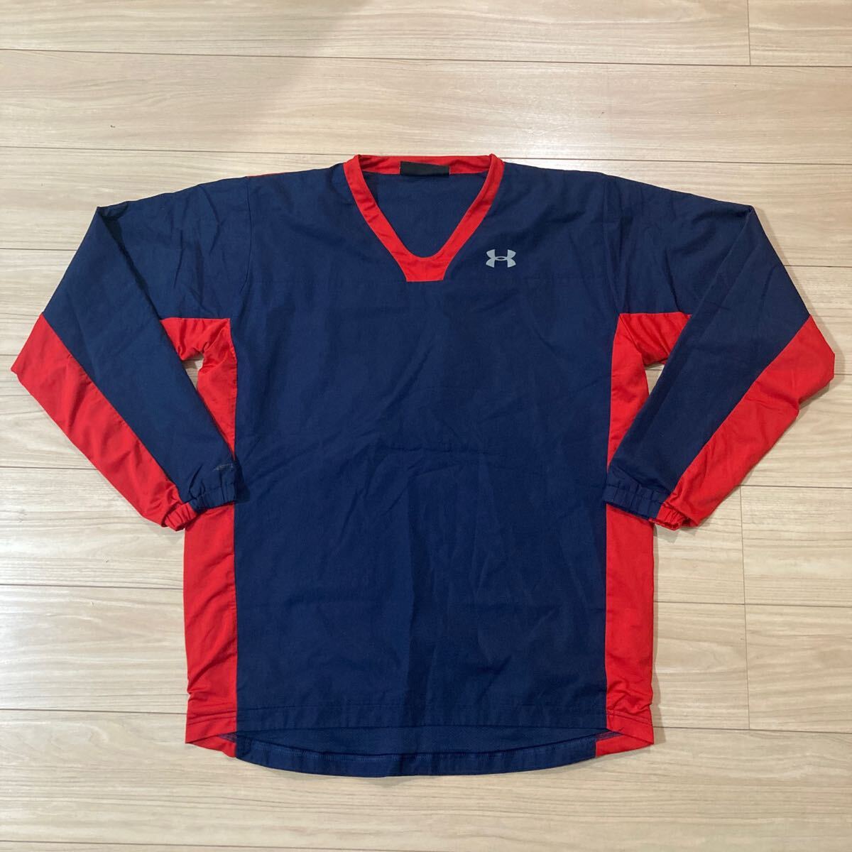 under armor アンダーアーマー ピステ ヤッケ ウィンドブレーカー XXLサイズ ネイビー 赤 大きいサイズ拍卖