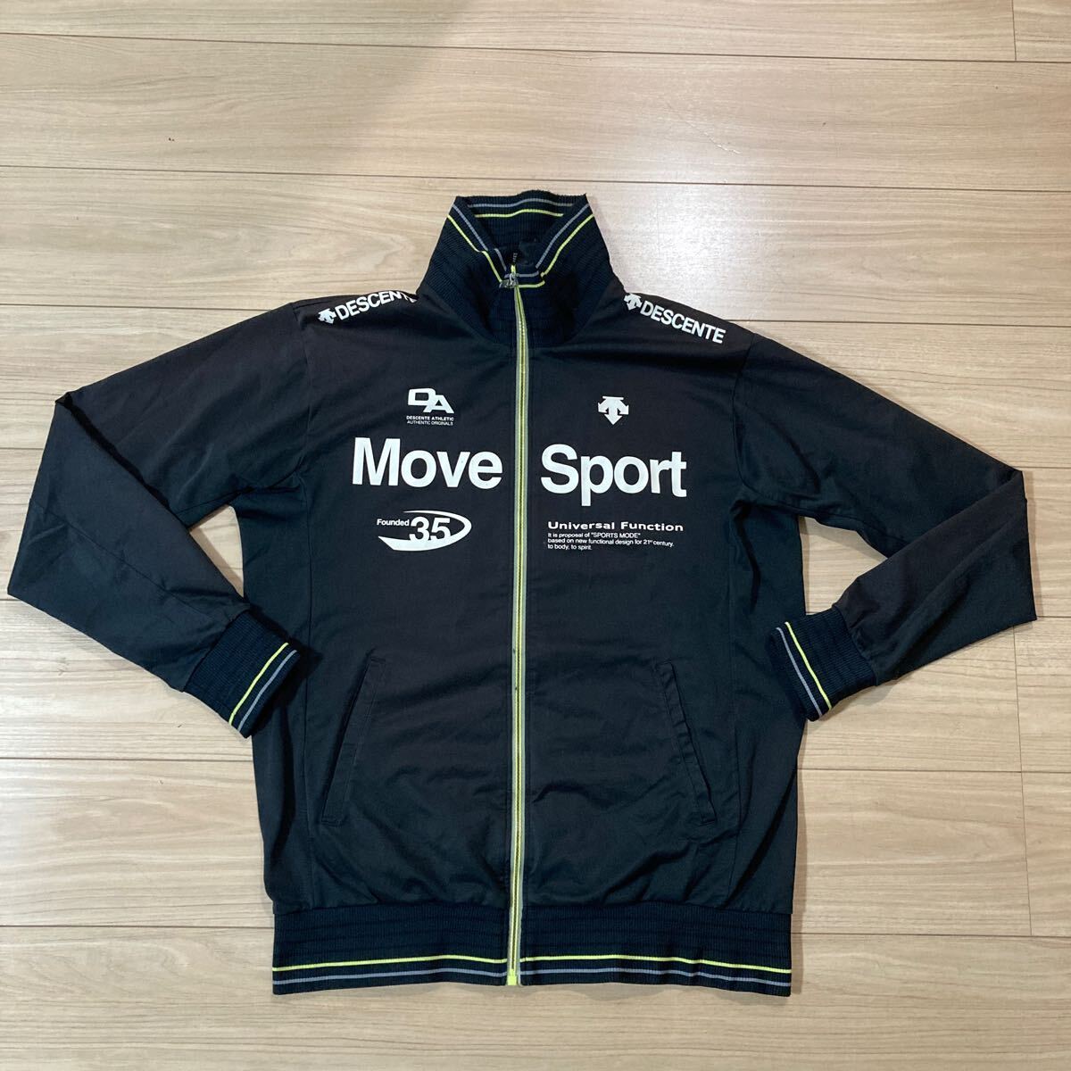 DESCENTE デサント MOVE SPORT ムーブスポーツ ジャージ ジップアップ Oサイズ 黒拍卖