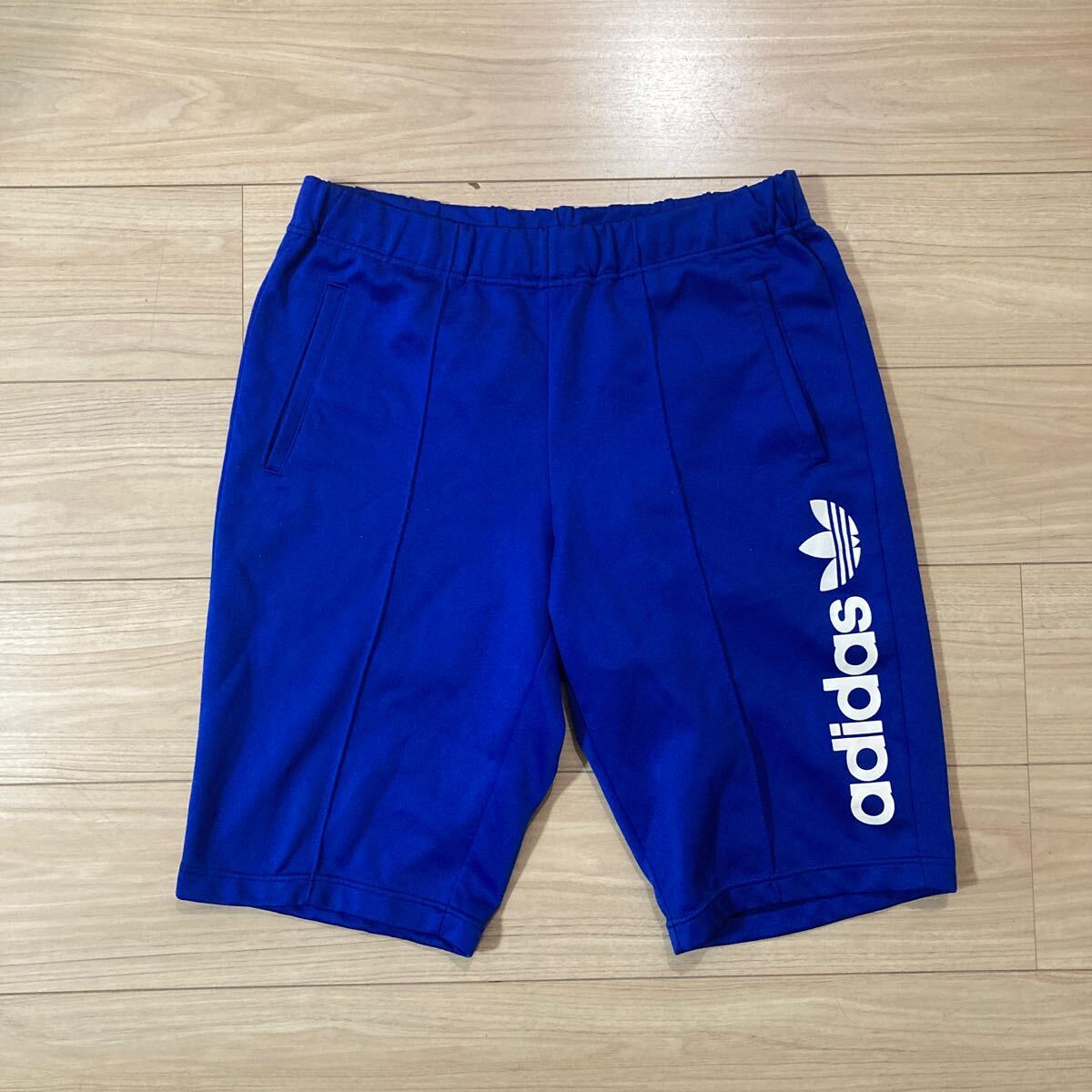 adidas アディダス 短パン 半パン ショートパンツ ズボン Oサイズ 青 ブルー拍卖