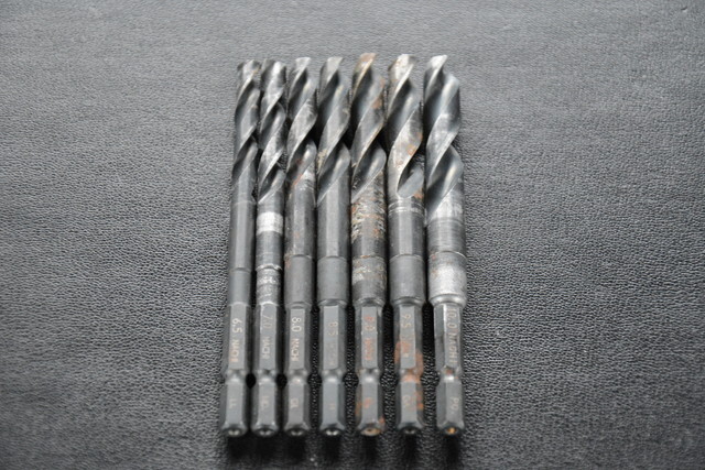 NACHi 六角軸ドリル 6.5mm~10.0mm 合計7本SET 中古品 0515-2 検索用語→Aレター10内不二越ナチ拍卖