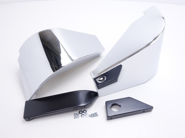 ドラッグスター400/クラシック (FI不可) アメリカンドラッガーズ製 ハーレータイプ メッキ サイドカバー プレーン 「K066」 D417G0841拍卖