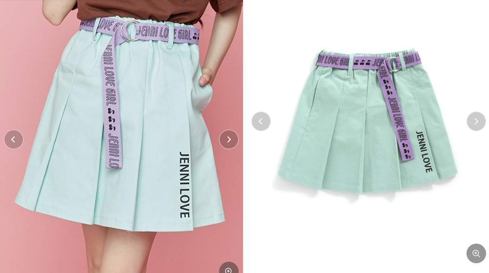 140cm ほぼ未使用 美品「JENNI love ジェニィラブ」ベルト付き プリーツスカート ギャザースカート ミント<定価:3,190円>(送料600円)拍卖