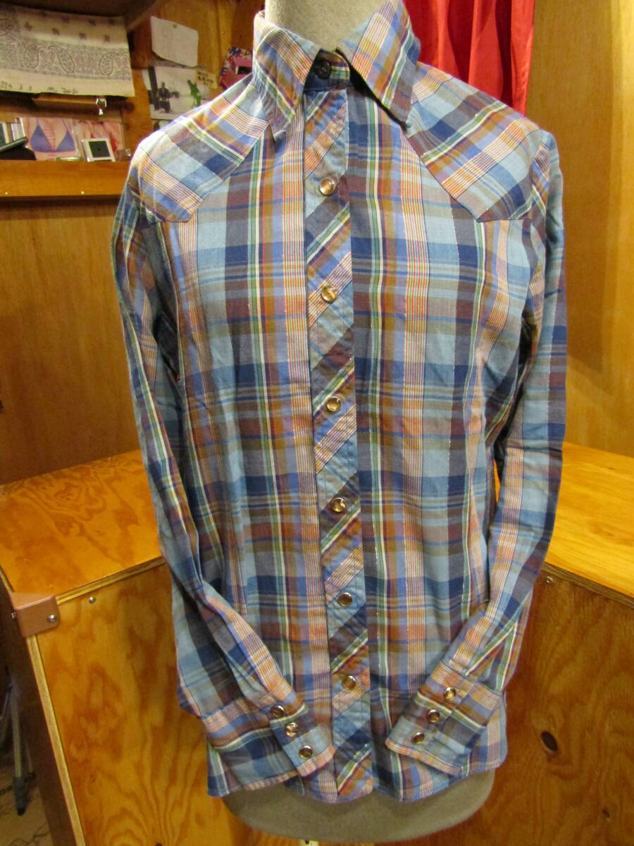 USA古着 白タグWrangler レディースウエスタンシャツ拍卖
