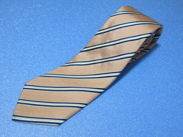 NEW YORKER ニューヨーカー ネクタイ ブラウン地/ブルー系ドット 絹100% 日本製!拍卖