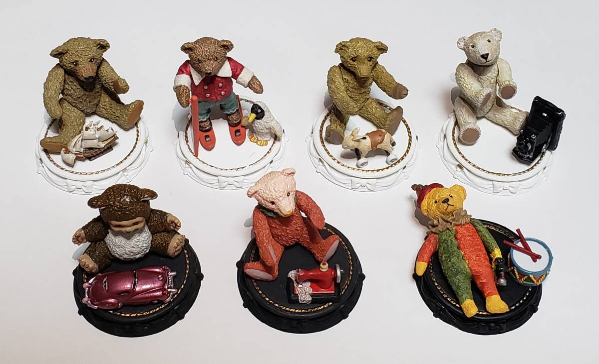 海洋堂 アンティーク テディベア コレクション 7種セット 和漢はちみつのど飴 セミコンプ拍卖