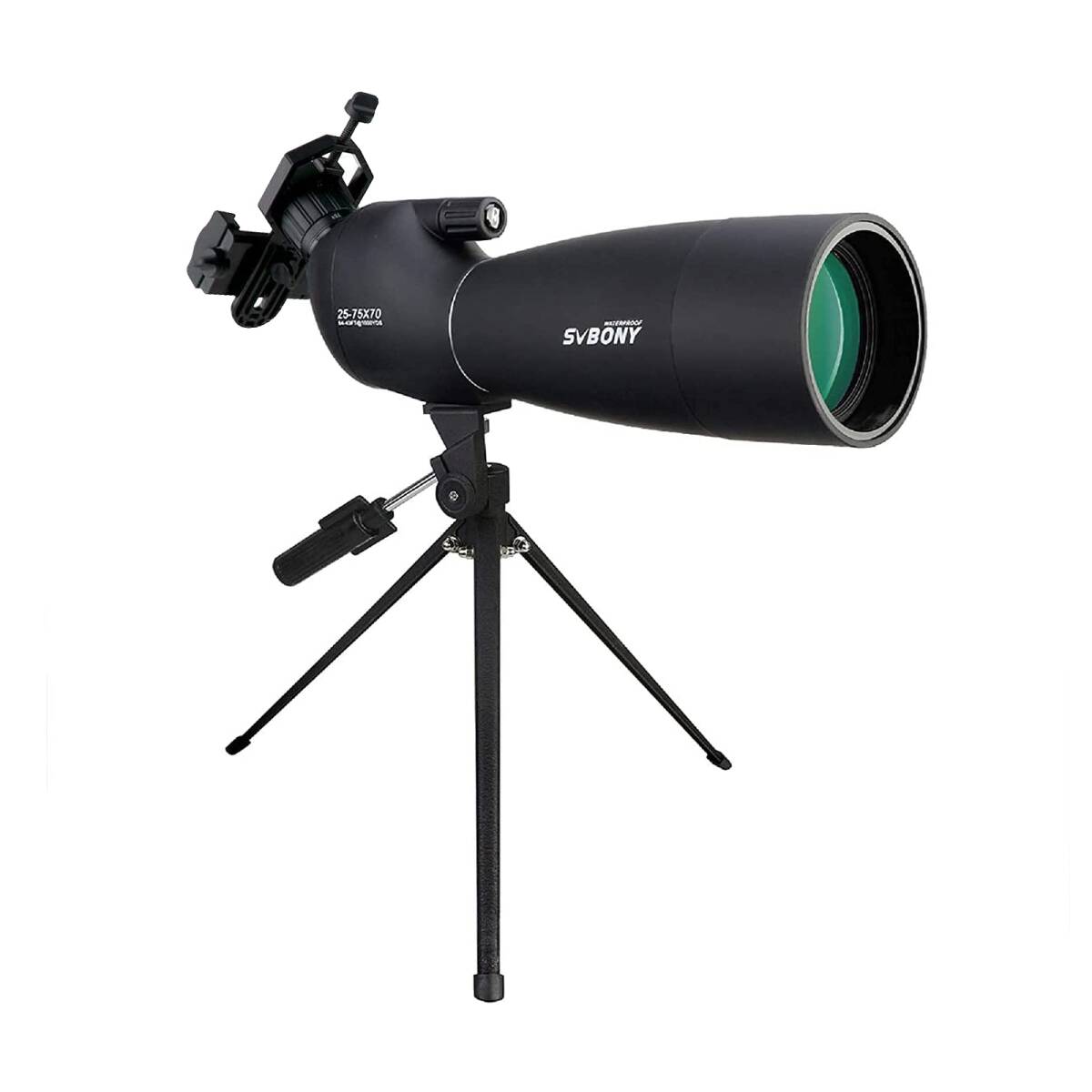 【中古】SVBONY SV28 フィールドスコープ 25-75x 70mm スポッティングスコープ アーチェリースコープ バードウォッチング FMC拍卖