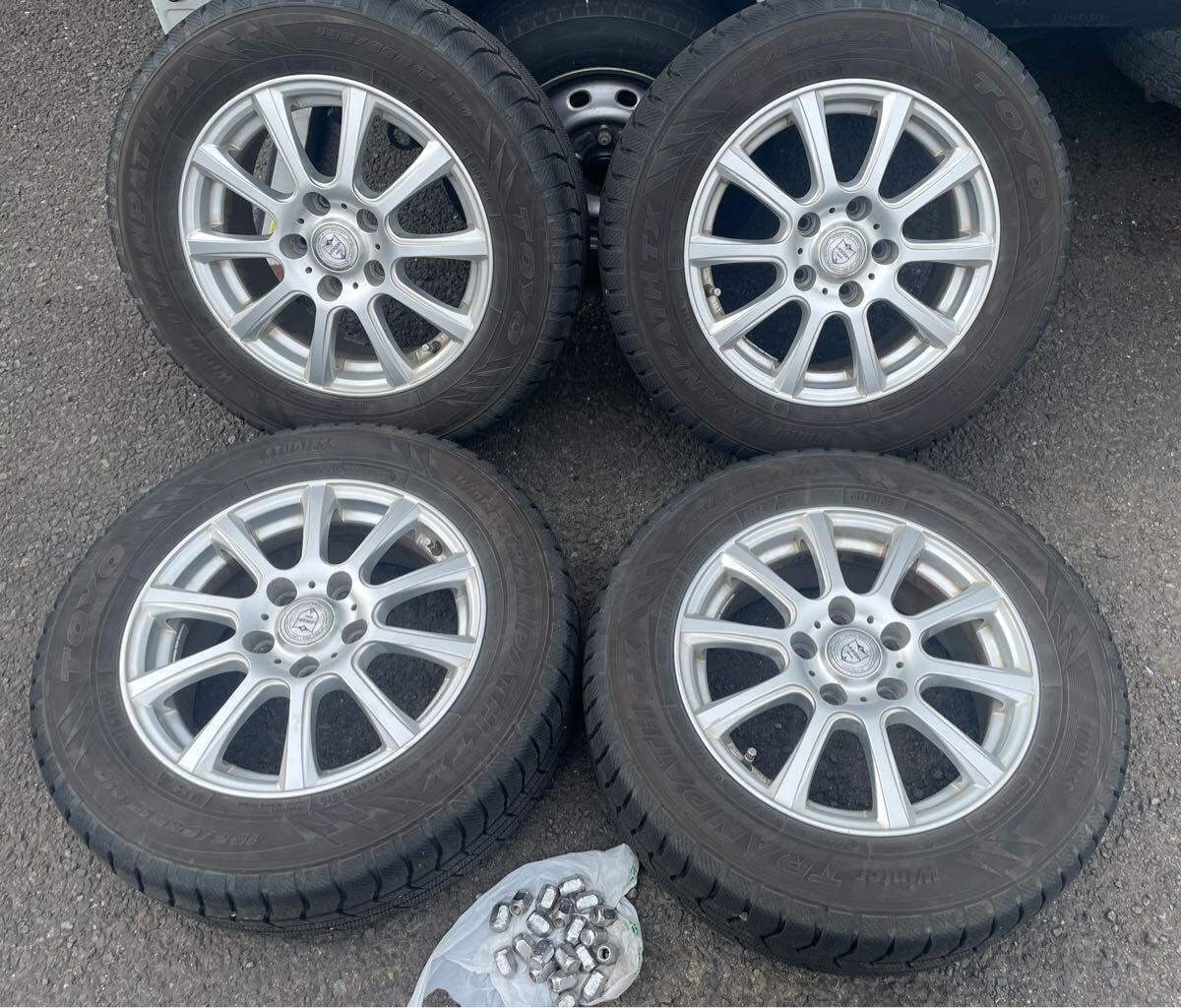セレナ装着品 JOKER 1560+43 5-114.3 ウインタートランパスTX 195/65R15 ナット20個付 宅配不可拍卖