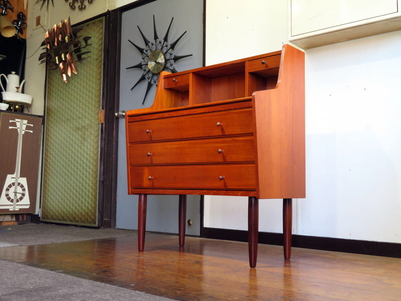 北欧ヴィンテージ・デンマーク・チーク・ライティングビューロー・解体・削り直しメンテ/検索ウェグナー・ク リスチャンセン・モーエンセン拍卖