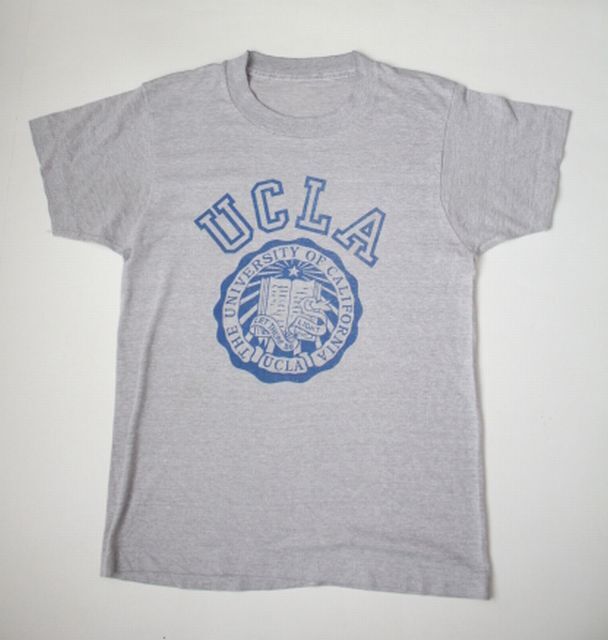 80's 90's unknown UCLA カレッジTシャツ グレー 古着 半袖カットソー ビンテージ 拍卖