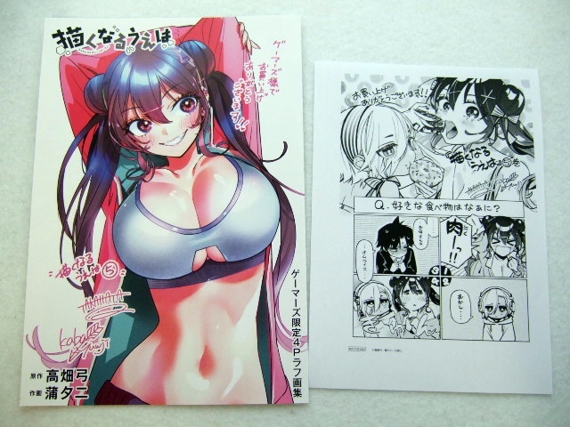 ゲーマーズ 限定 描くなるうえは 5巻 4P ラフ画集 特典 ペーパー 2点 250427 特典 gamers 非売品 イラストカード ポストカード 蒲夕二拍卖
