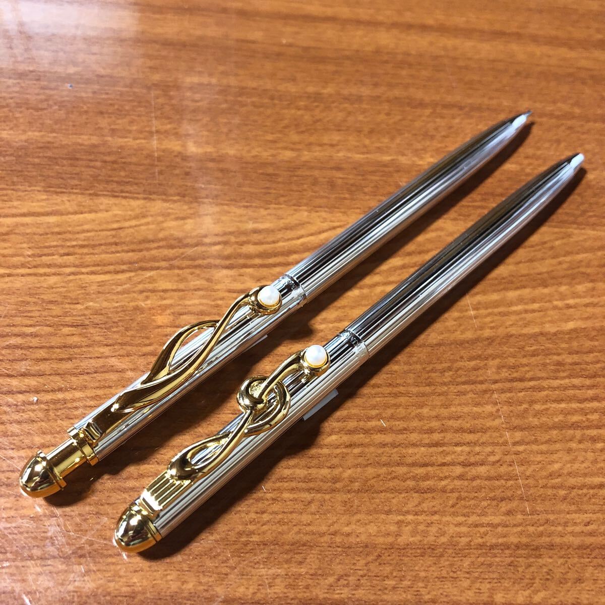 〈送料無料〉ミキモト シャーペン ボールペン ト音記号 パール 真珠 8部音符 八分音符 音符 シャープペンシル 音楽拍卖