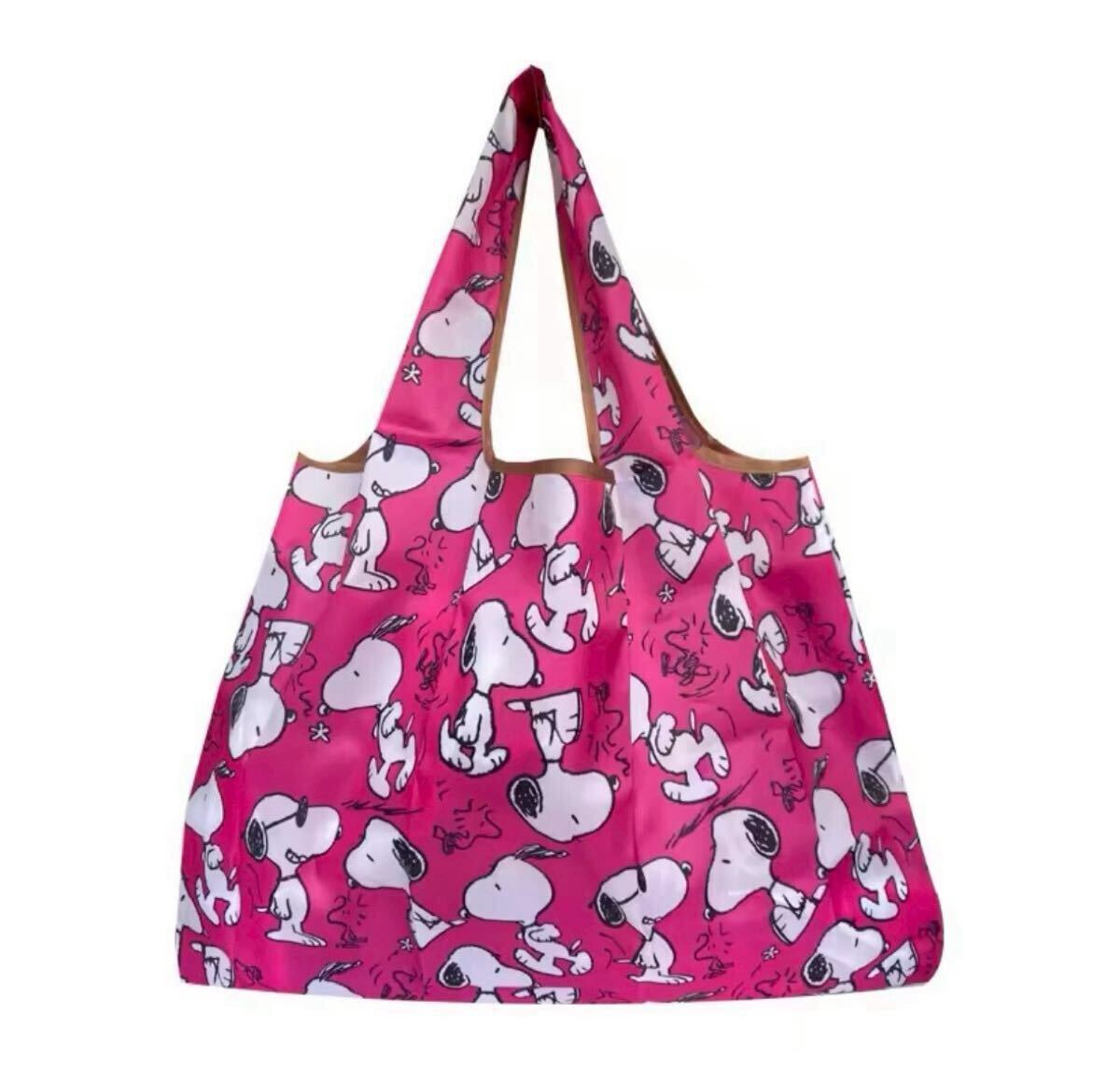 【新品未使用】エコバッグ SNOOPY スヌーピー マイバッグ 大容量 ピンク コンパクト 軽量 折りたたみ おしゃれ 買い物袋 手提げ袋拍卖