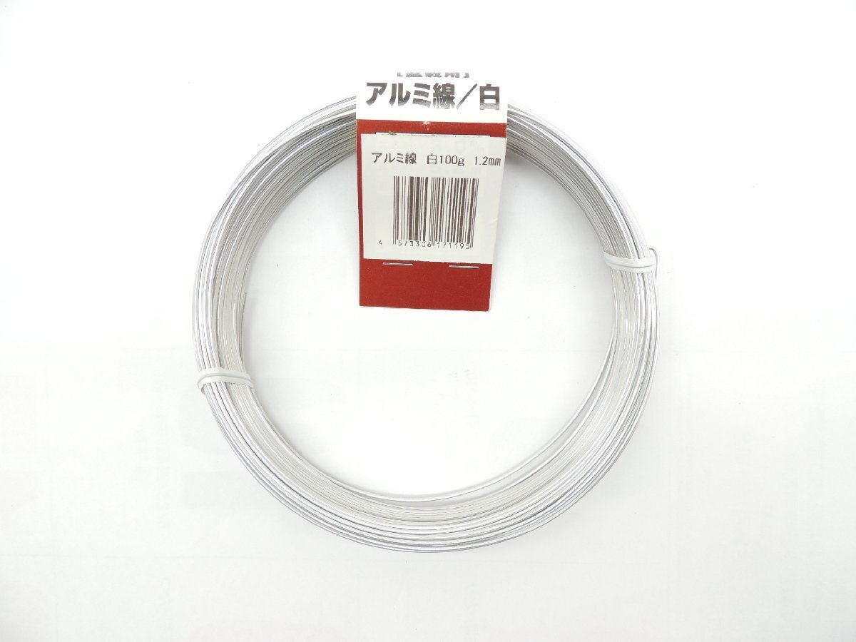 アルミ線 アルミ針金 白 1、2ミリ 100g 約30m JAN 4573306171195 針金 ハリガネ あるみせん アルミセン はりがね拍卖