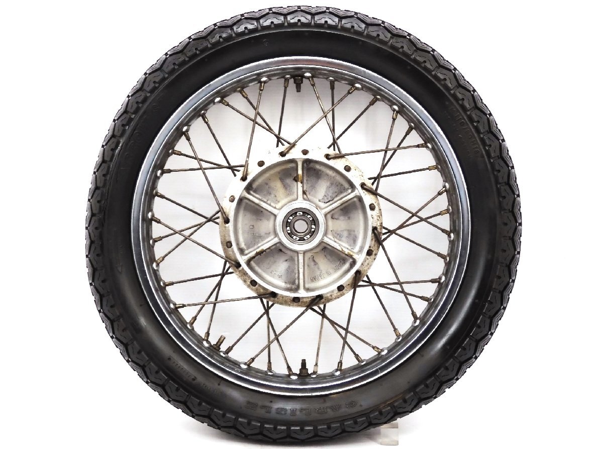 160【評価A】 Z750T KZ750B ツイン 当時物 実動 純正 スポーク リア ホイール 2.15 × 18 タイヤ 110/80 H18 Z750TWIN 旧車 Z750拍卖