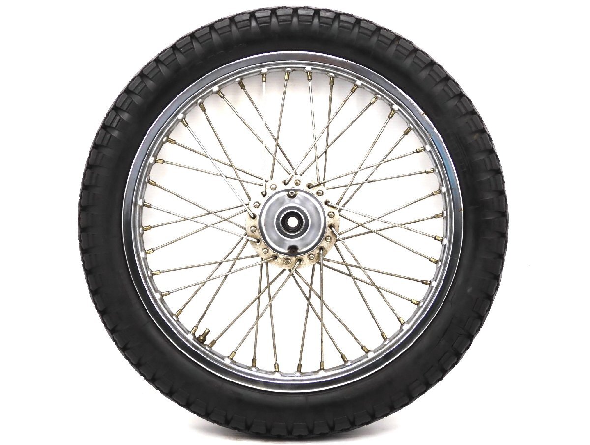 160【評価S】 Z750T KZ750B ツイン 当時物 実動 純正 スポーク フロント ホイール 1.85 × 19 タイヤ 3.50-19 Z750TWIN 旧車 Z750拍卖