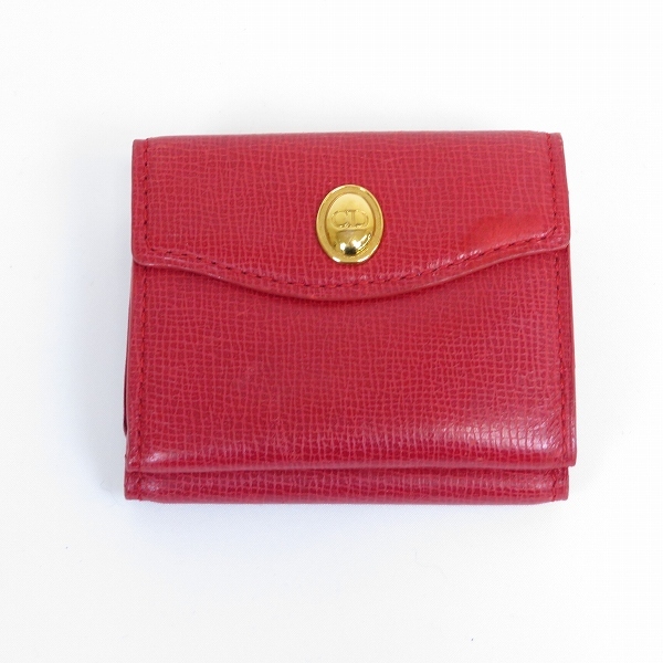 #ae クリスチャンディオール Christian Dior 財布 赤 ミニ財布 コインケース 小銭入れ ヴィンテージ942981 k01拍卖