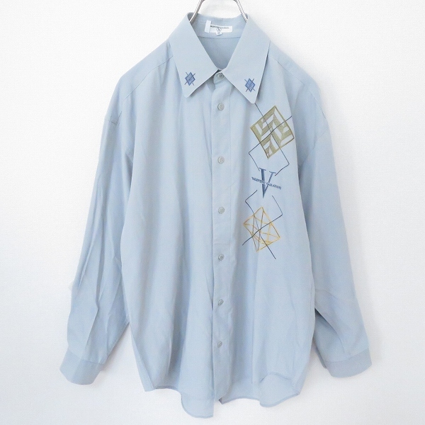 ヴァレンティノ ガラヴァーニ VALENTINO GARAVANI ヴィンテージ 刺繍 アーガイル 長袖シャツ ワイシャツ x884340ss拍卖