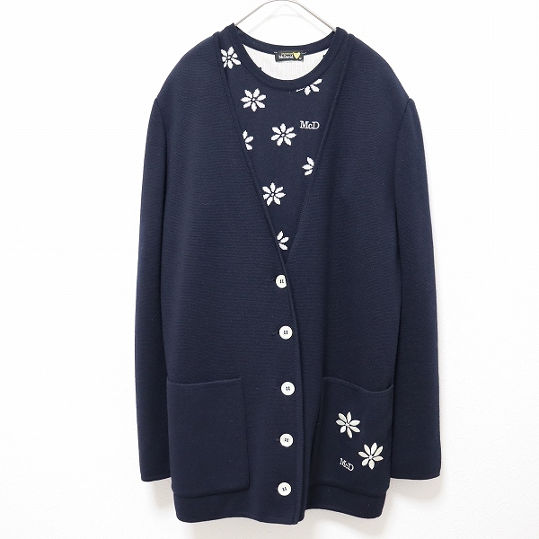 マックデイビッド McDavid イタリア製 ヴィンテージ アンサンブル セットアップ ニット トップス カーディガン ロゴ 刺繍 a930614n拍卖
