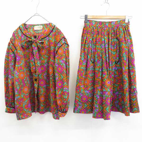 イヴ・サンローラン リヴゴーシュ rivegauche フランス製 ヴィンテージ セットアップ スカートスーツ x913515拍卖