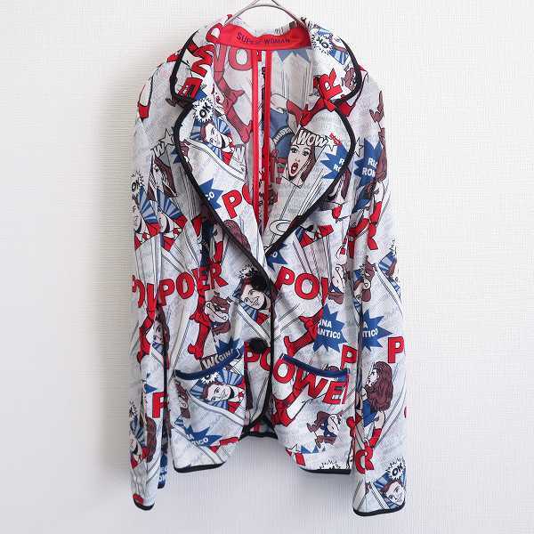 REGINA ROMANTICO レジィーナロマンティコ SUPER WOMAN ジャケット 薄手 ロゴ 総柄 a904838拍卖