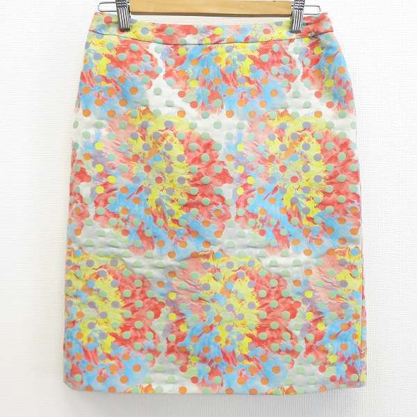 ジュンコシマダ JUNKOSHIMADA スカート タイト ドット スリット 総柄 a951587拍卖