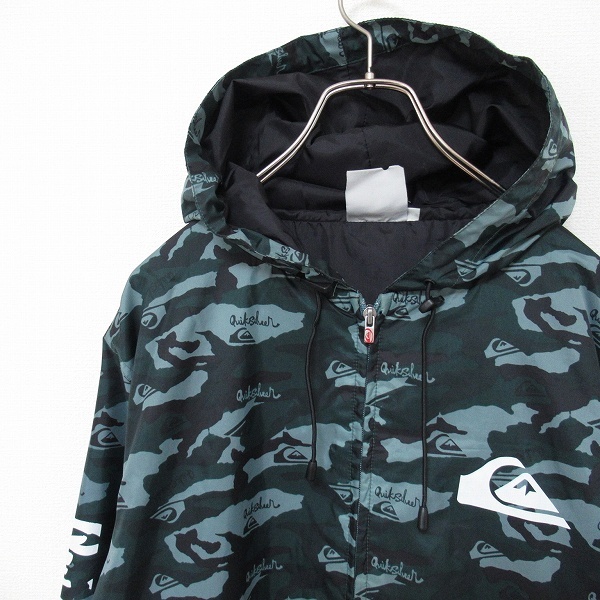 クイックシルバー QUIKSILVER ロゴ ナイロンジャケット フーディー x945373ss拍卖
