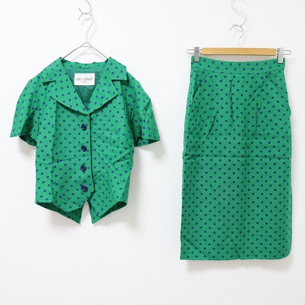 ジュンアシダ junashida セットアップ スカートスーツ ジャケット スカート ドット スリット a946878n拍卖