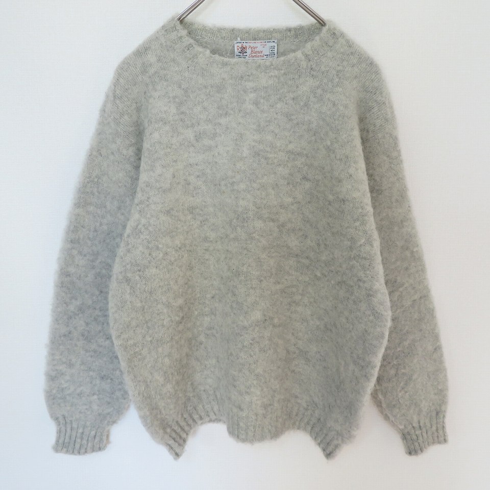 スコットランド製 Peter Blance ピーターバランス シャギードッグセーター ニット エルボーパッチ w921898ss拍卖