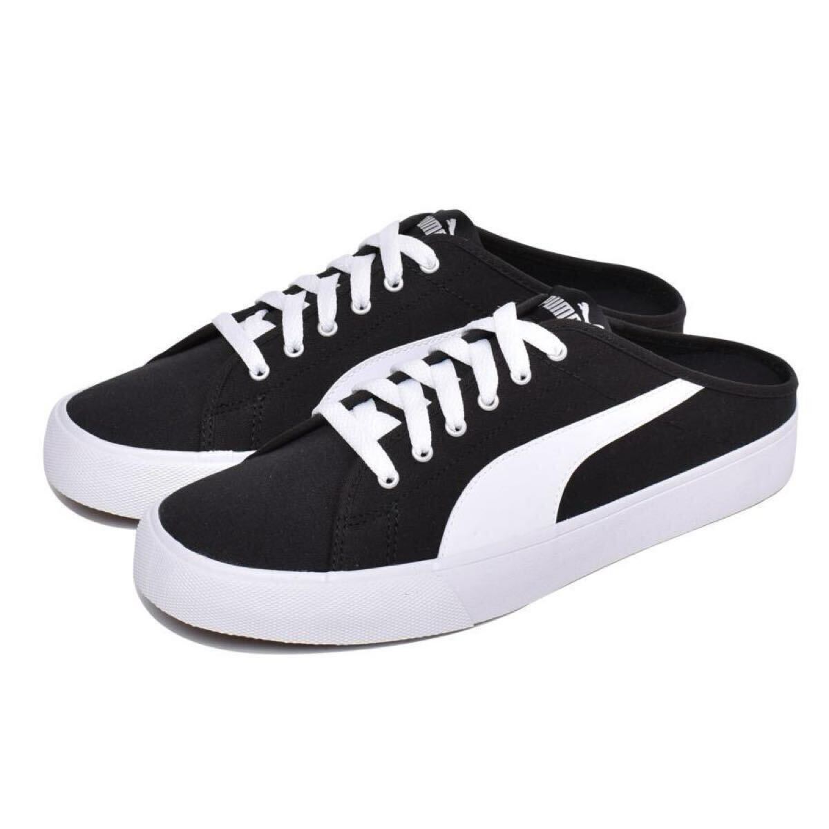 新品未使用 25cm PUMA プーマ バリ ミュール スニーカー ブラック/ホワイト 黒/白 ユニセックス シューズサンダル 即決拍卖