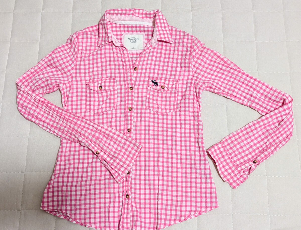 【新品】Abercrombie & Fitch アバクロンビー&フィッチ チェック 長袖シャツ拍卖