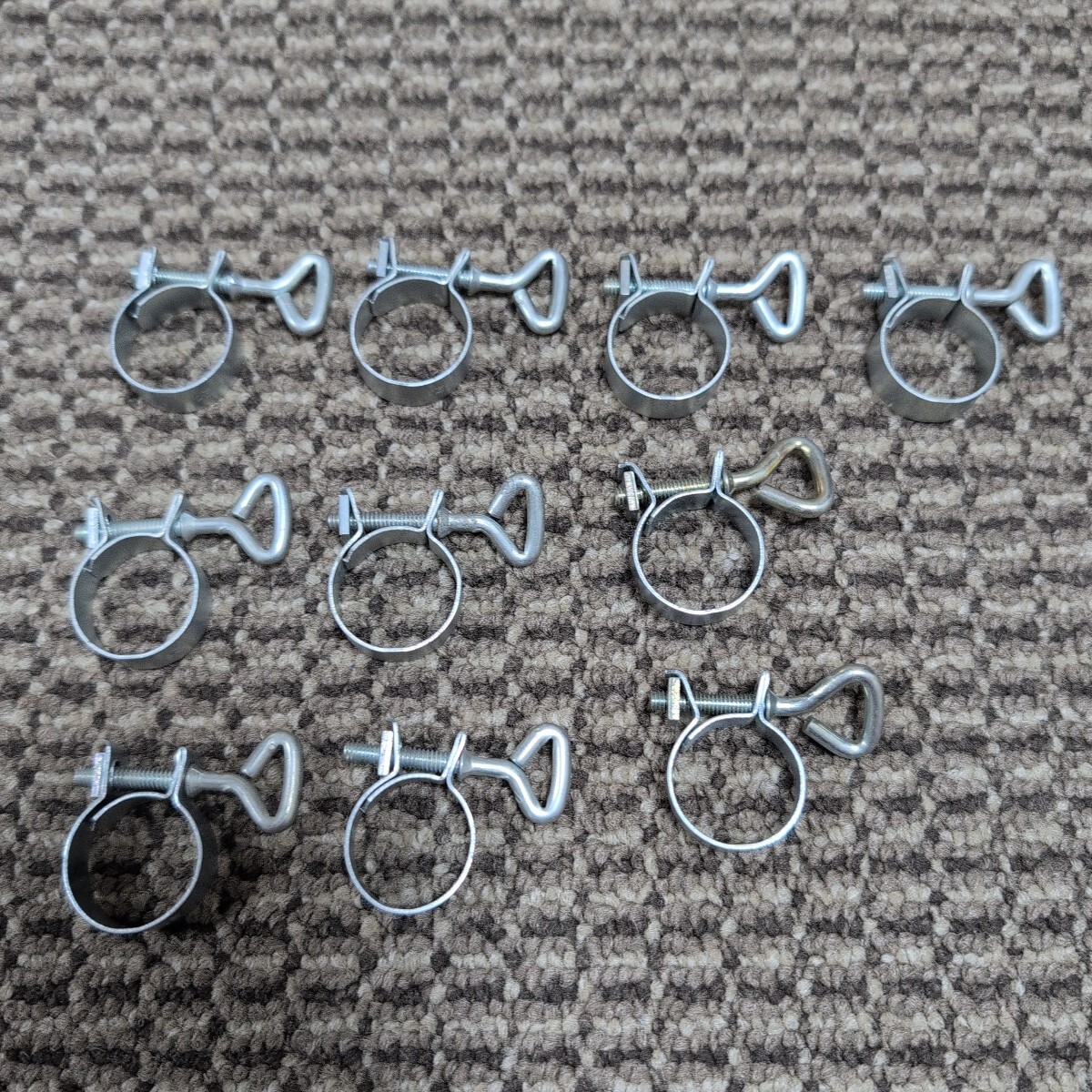 ジャンク品/長期保管品/中古/メーカー不明/ホースバンド/ワイヤバンド/指ネジ式/サイズ21mm/10個セット拍卖