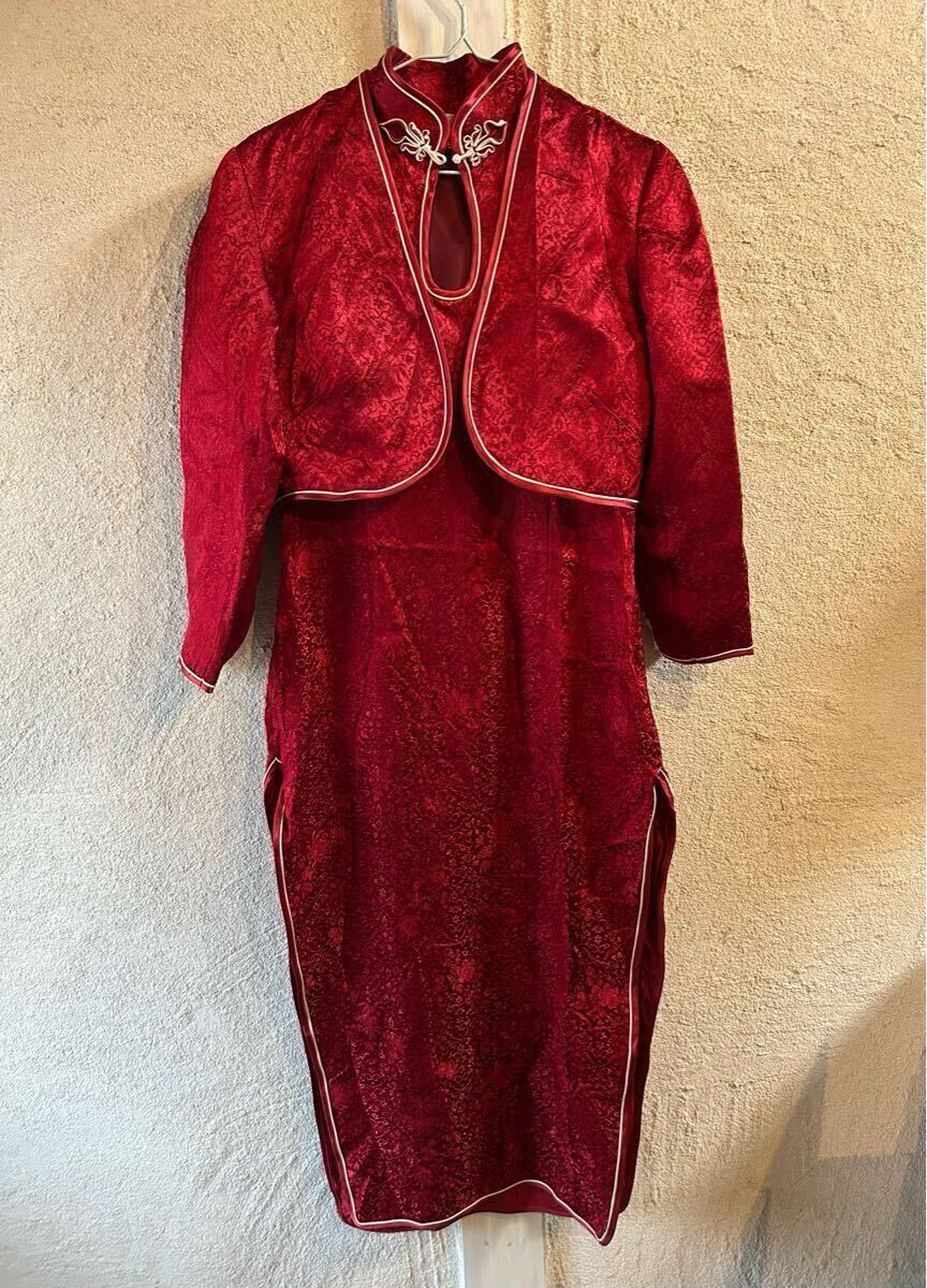 お勧め・チャイナドレス コスプレ パーティー レッド 仮装 イベント 撮影 ハロウィン Mサイズ 赤拍卖