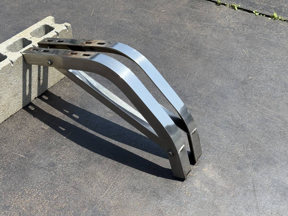 ブラケット★360mm×520mm★2本★ステンレス製★サイドバンパー用★サイドガード用★取付ステー★即決★03F拍卖